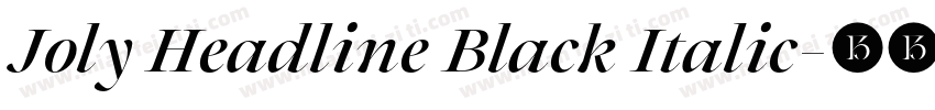 Joly Headline Black Italic字体转换